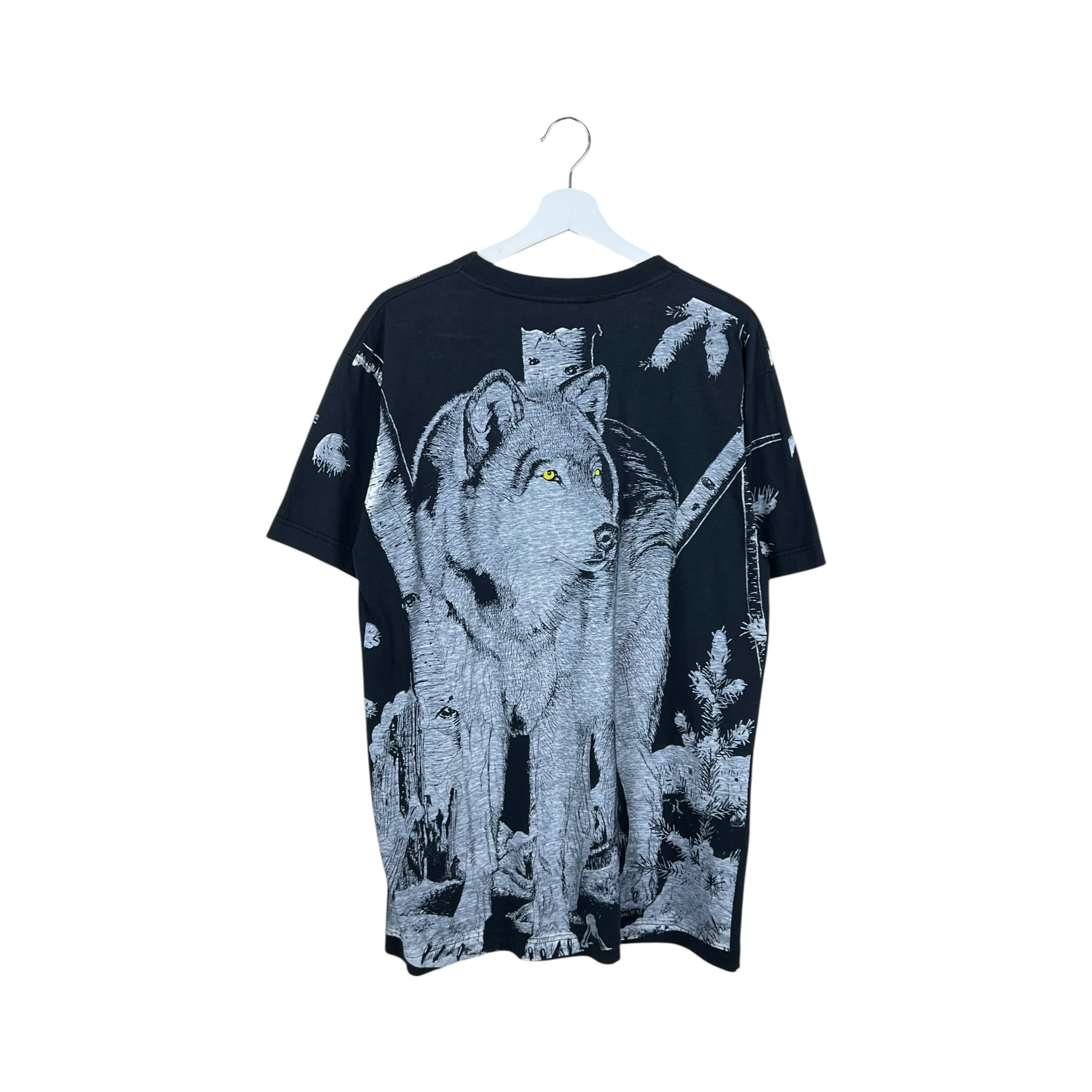 1992 Standing Lone Wolf AOP Tee Black