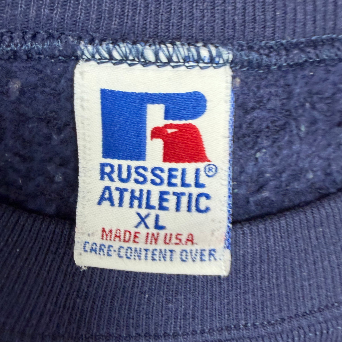 Vintage Russell Athletics Carmel Crest Logo Crewneck Navy