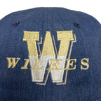 Vintage Wilkes Colonels Logo SnapBack Hat Washed Navy