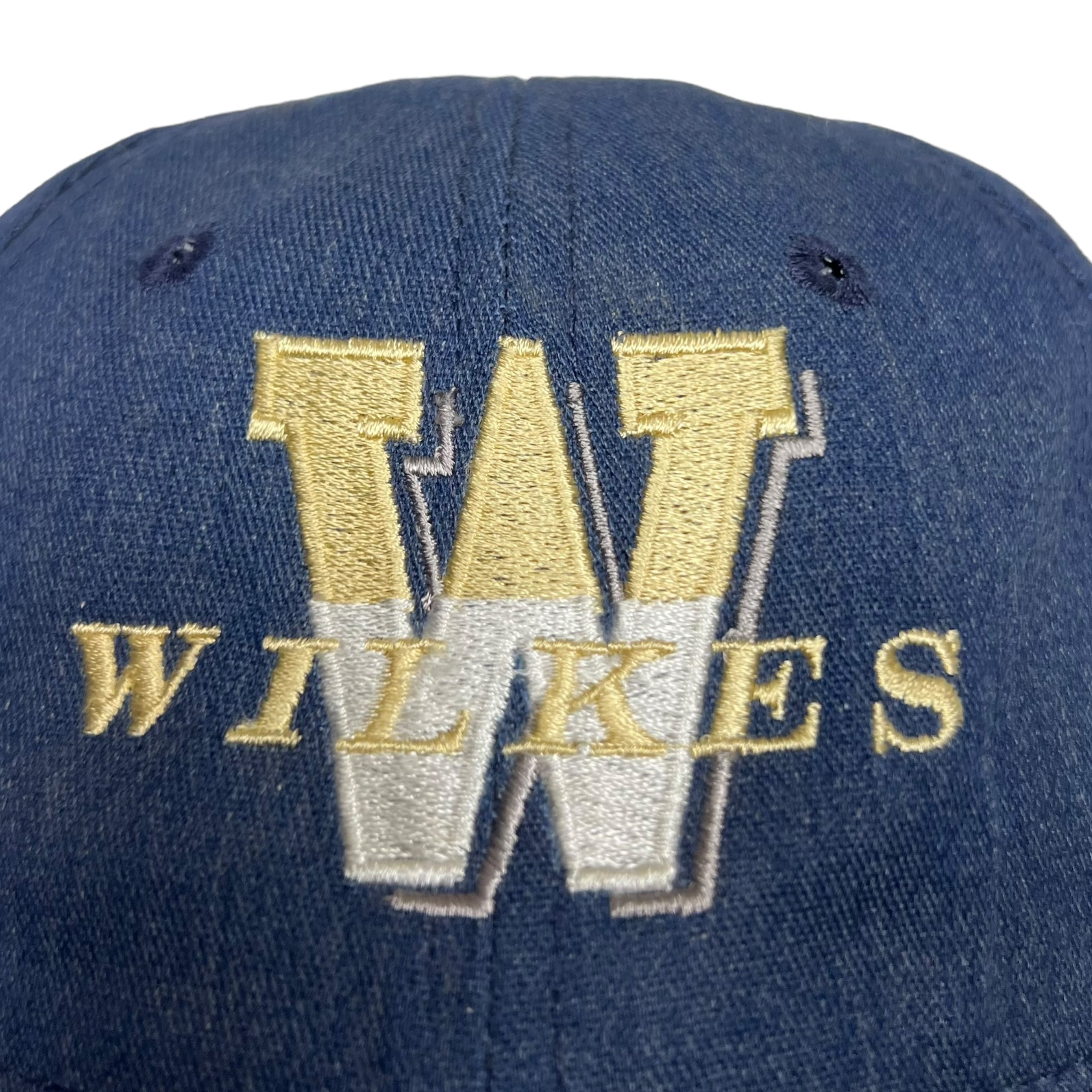 Vintage Wilkes Colonels Logo SnapBack Hat Washed Navy