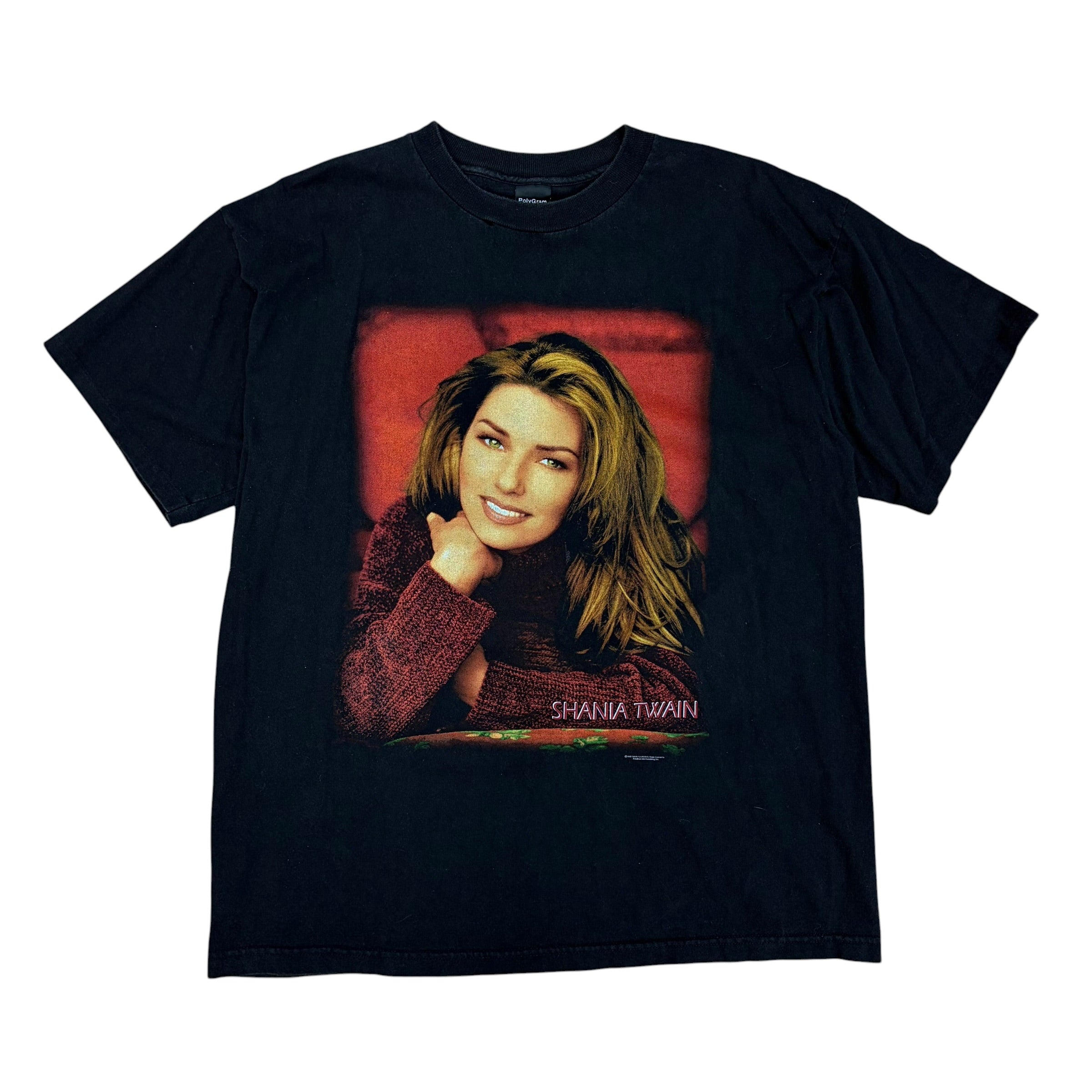1998 Shania Twain Big Face Country Music Tour Tee Black