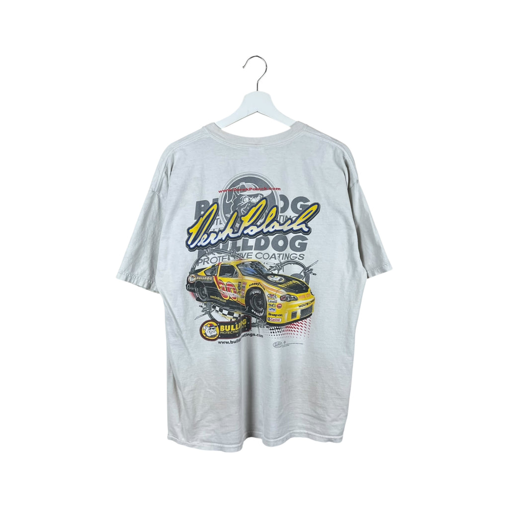 Vintage Bulldog Coatings Derek Polack Racing Tee White