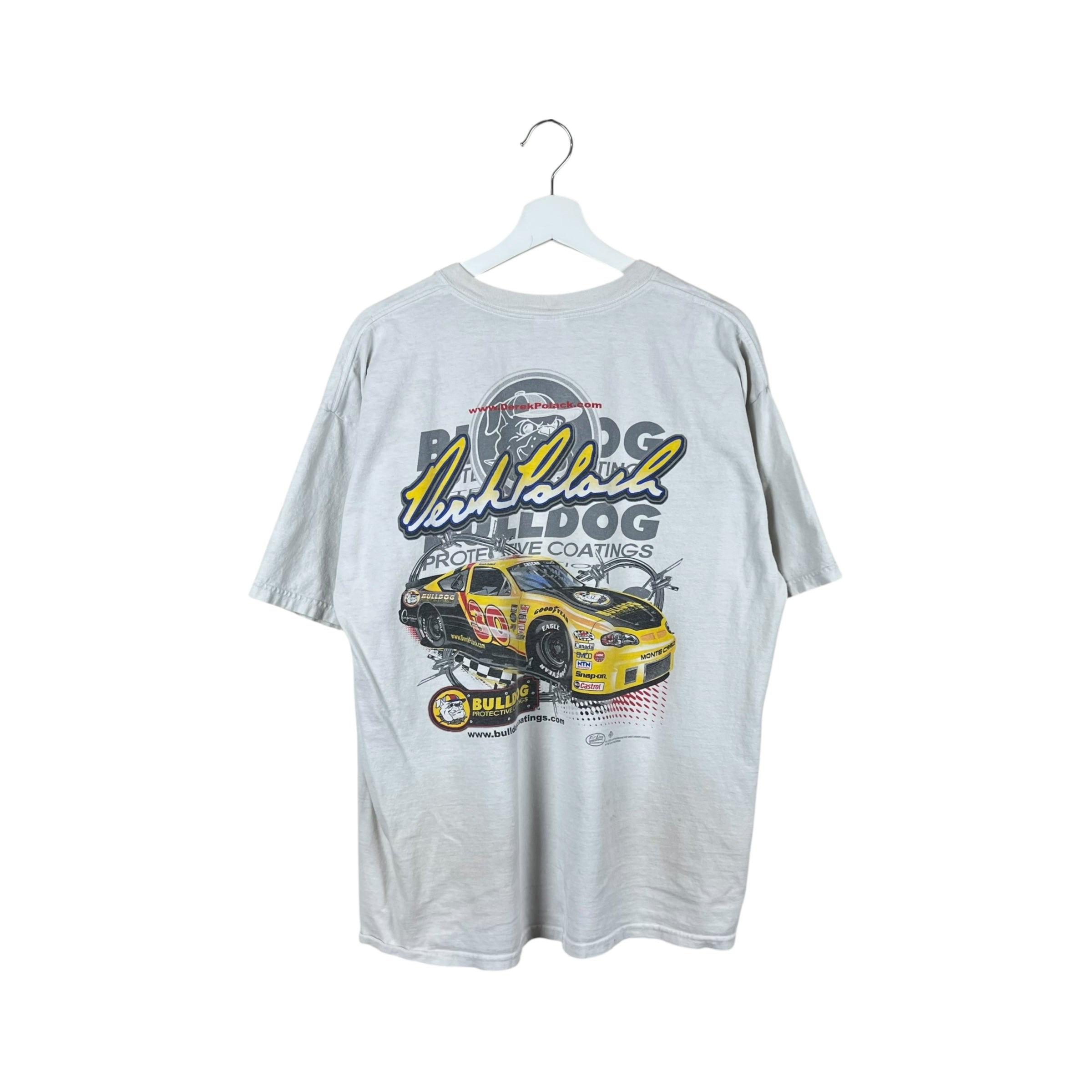Vintage Bulldog Coatings Derek Polack Racing Tee White