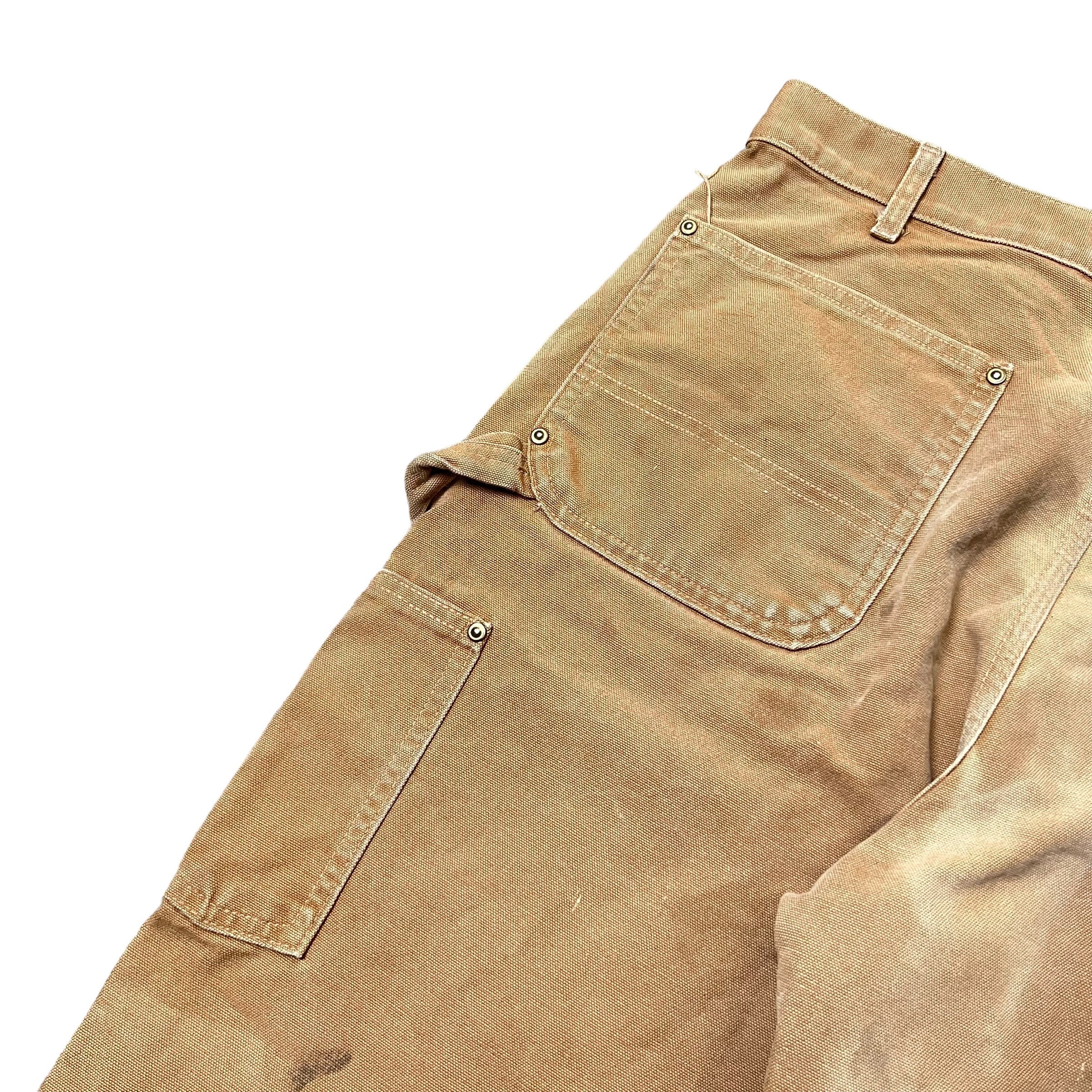 Vintage Carhartt Dungaree Fit Double Knee Carpenter Pants Beige