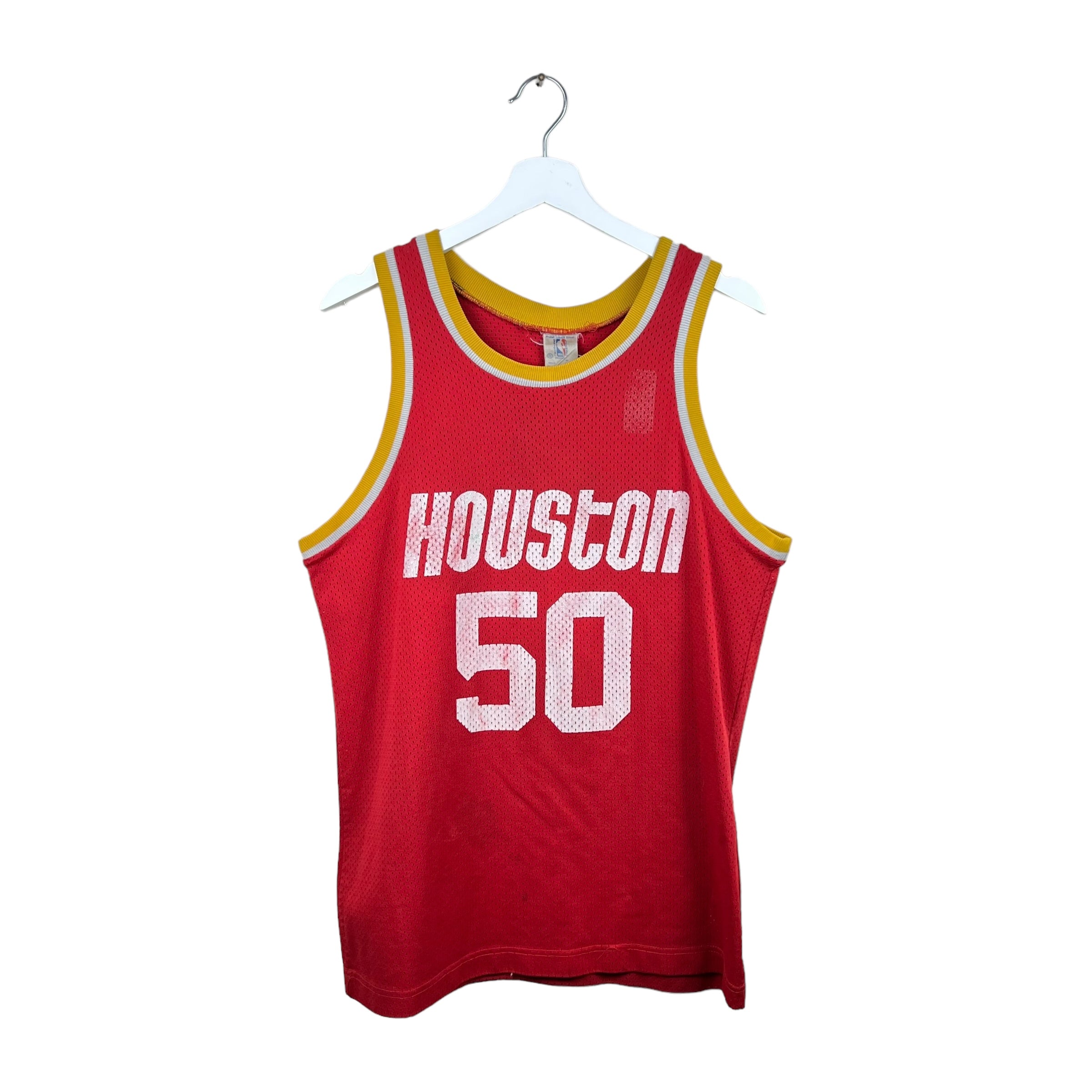 Vintage 80’s Ravens Knit Houston Rockets Ralph Sampson Away Jersey Red