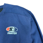 Vintage Starter Oval Logo V-Crewneck Navy