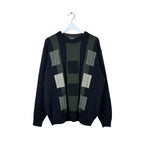 Vintage Tosani Multi Square Pattern Knit Olive