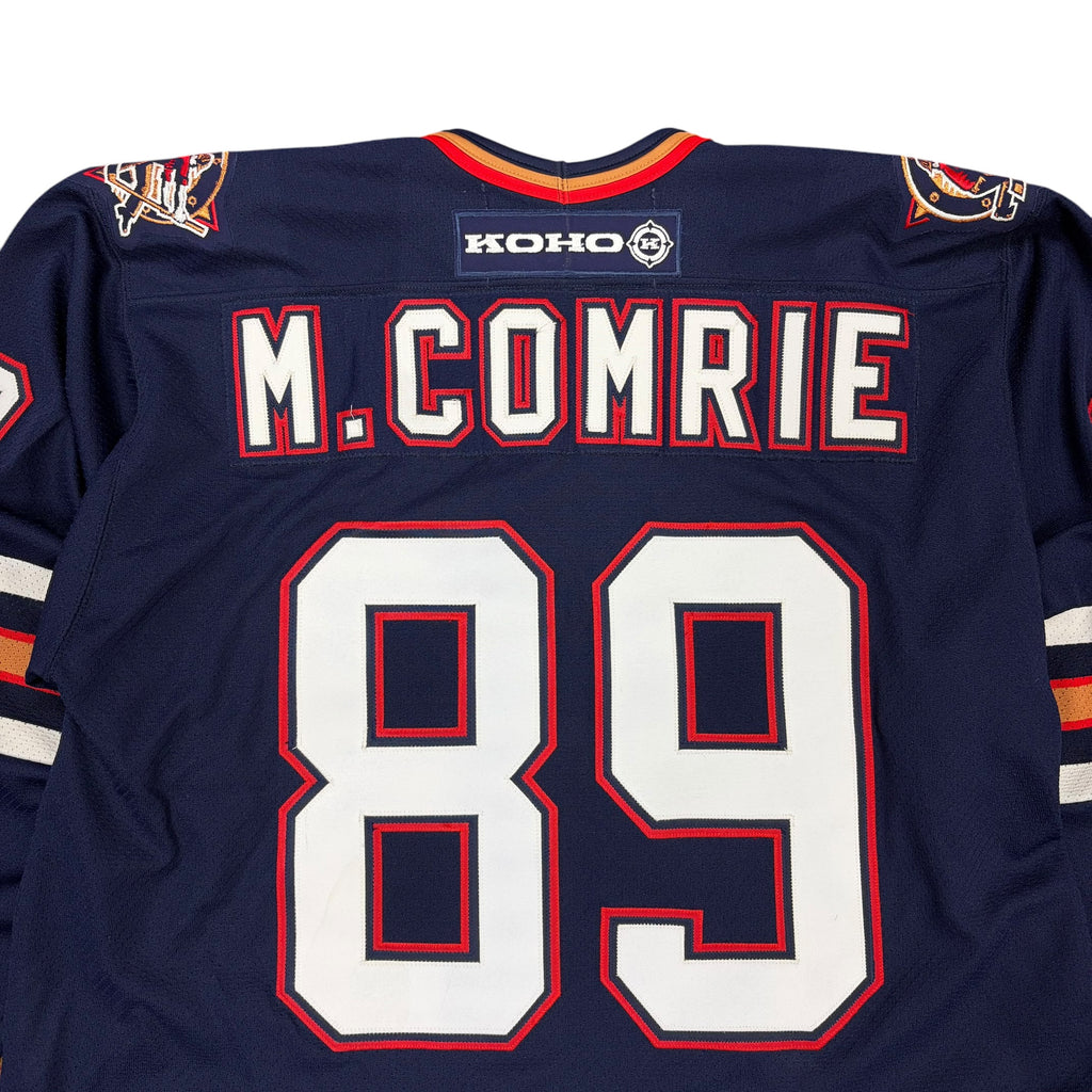 Vintage CCM NHL Edmonton Oilers Mike Comrie Jersey Navy