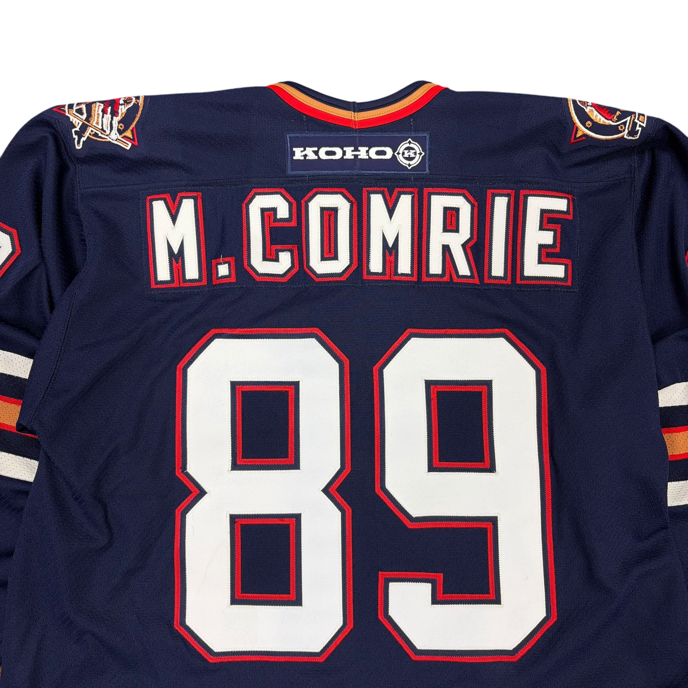 Vintage CCM NHL Edmonton Oilers Mike Comrie Jersey Navy