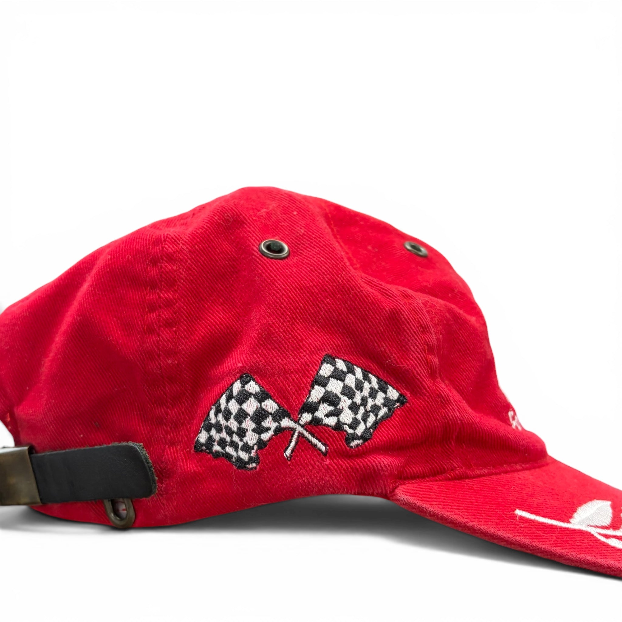 Vintage Blue Thunder Formula 1 Racing Logo StrapBack Red