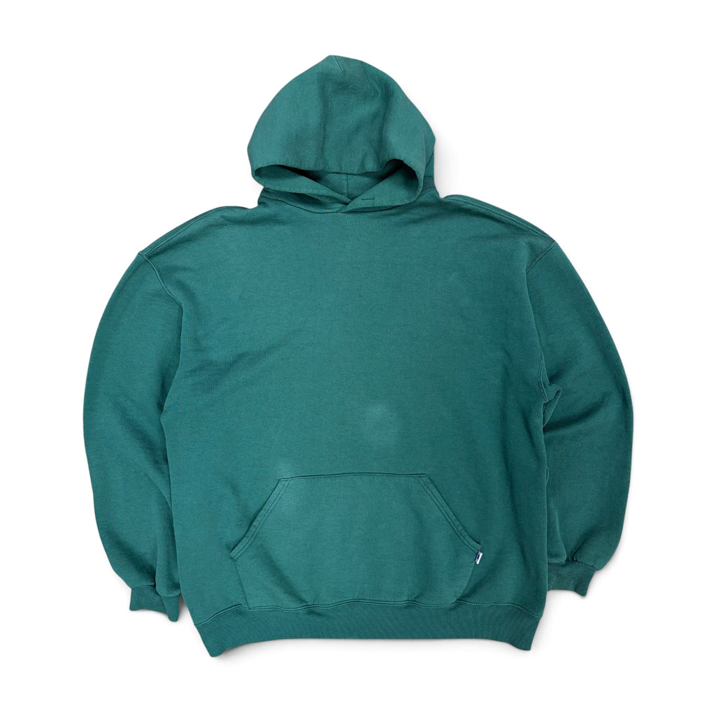 Vintage 90s Russell Athletic Blank Pullover Hoodie Green