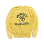 Vintage 60’s Stanfield University of Tuktoyaktuk Crewneck Pale Yellow