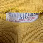 Vintage 60’s Stanfield University of Tuktoyaktuk Crewneck Pale Yellow