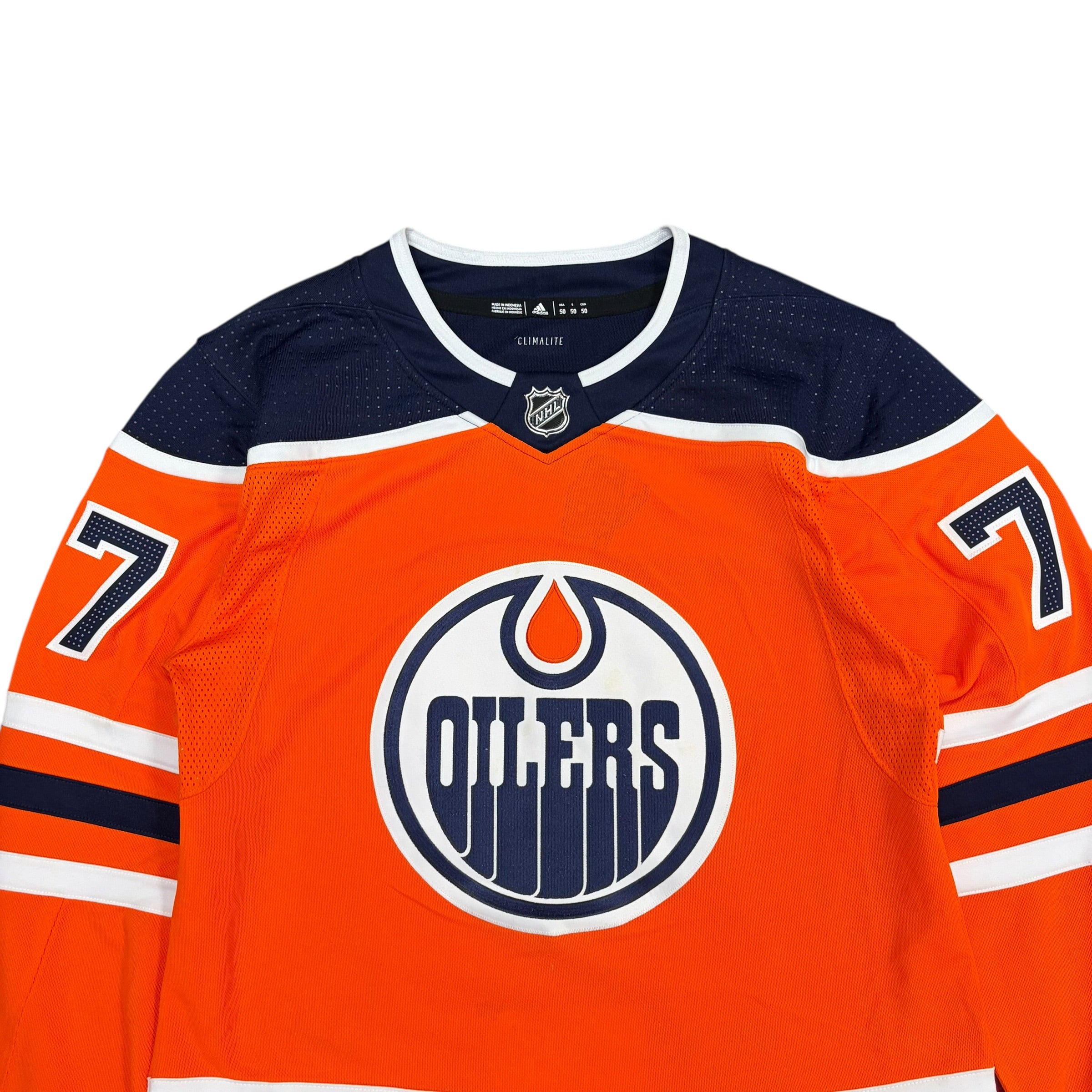 Vintage Adidas NHL Edmonton Oilers Oscar Klefbom Orange Jersey