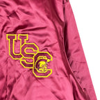 Vintage Bike USC Trojans Satin Spellout Jacket Red