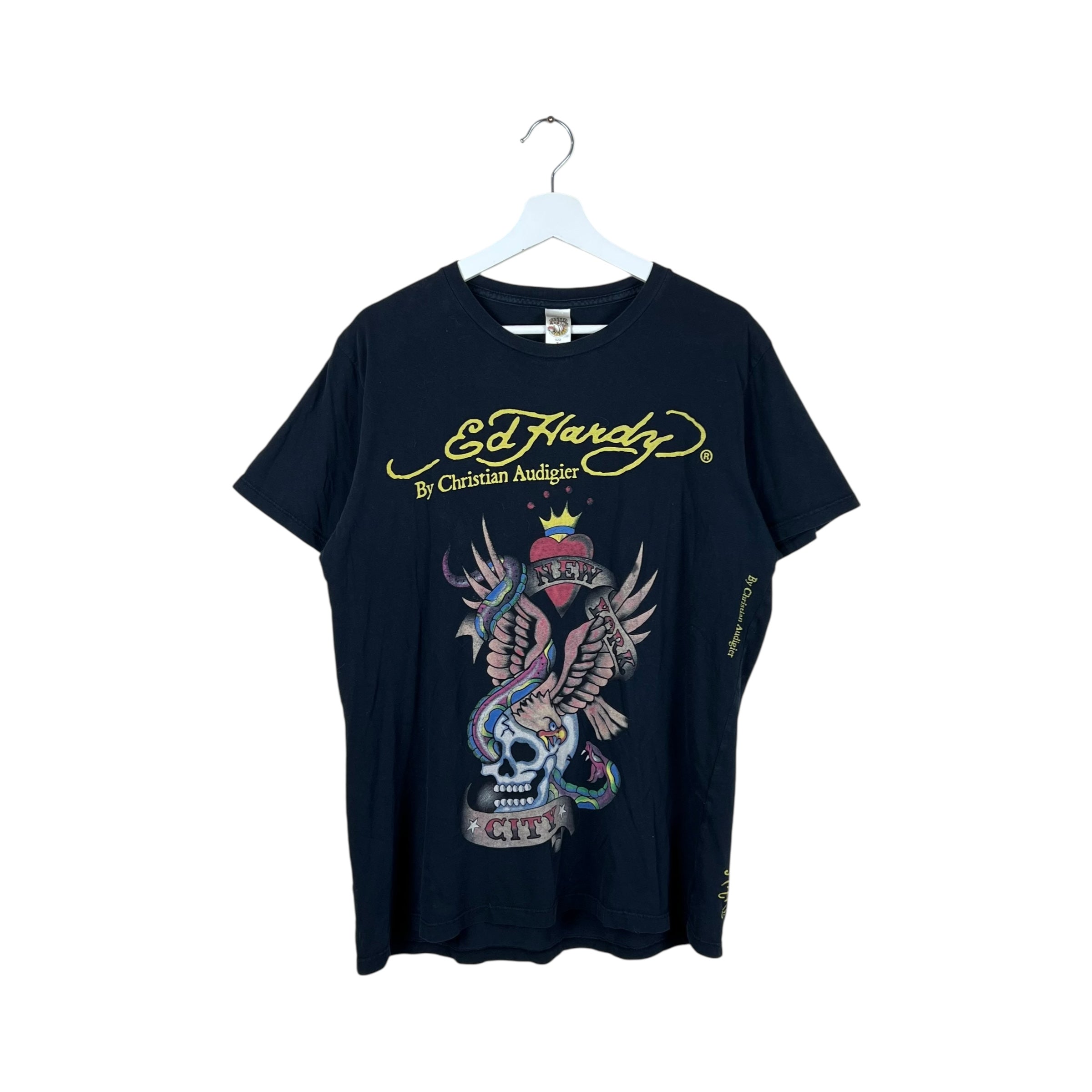 Vintage Ed Hardy by Christian Audigier Snake Tee Black