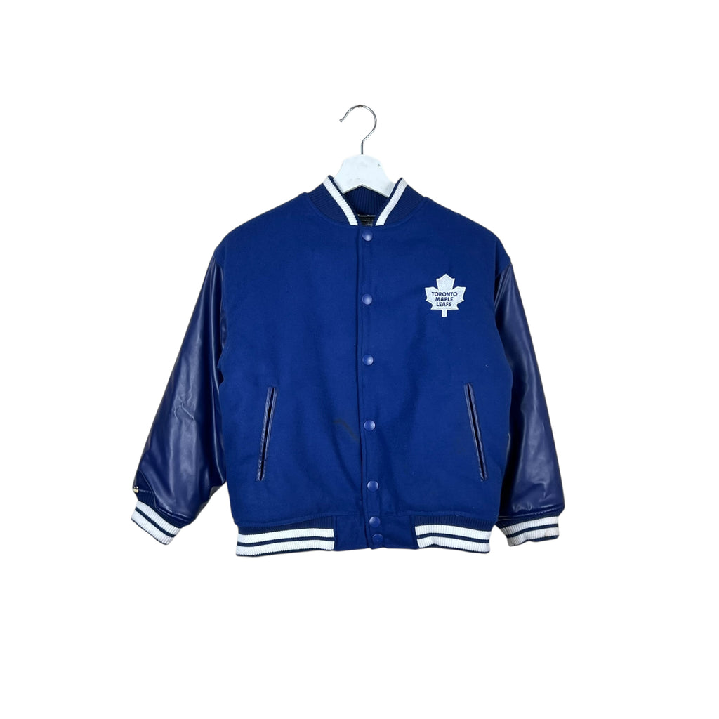 Vintage Mighty Mac Youth NHL Toronto Maple Leaf Logo Bomber Jacket