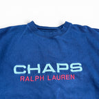 Vintage Chaps By Ralph Lauren Embroidered Logo Crewneck Navy