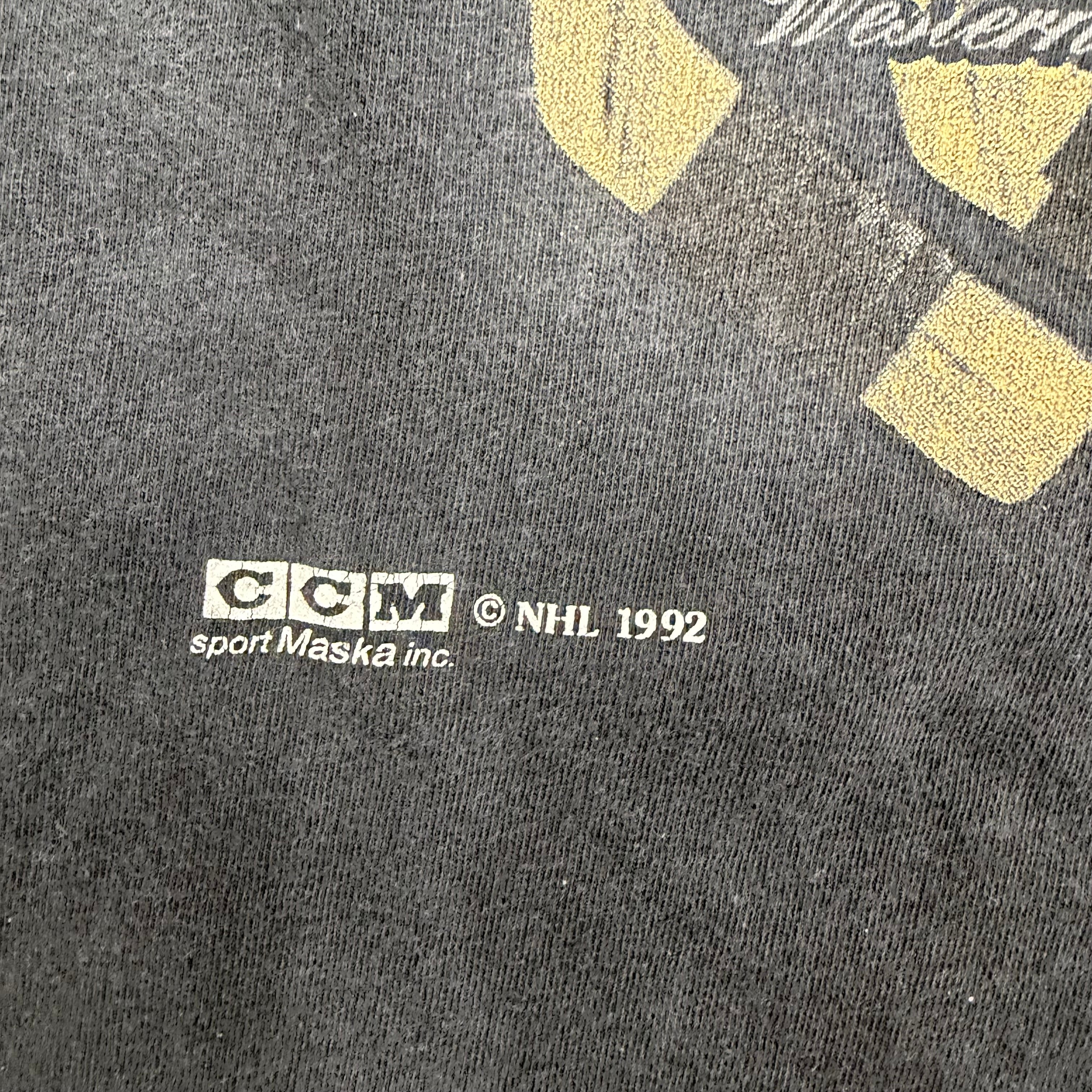 1992 Nutmeg NHL Los Angeles Kings Locker Room Tee Black