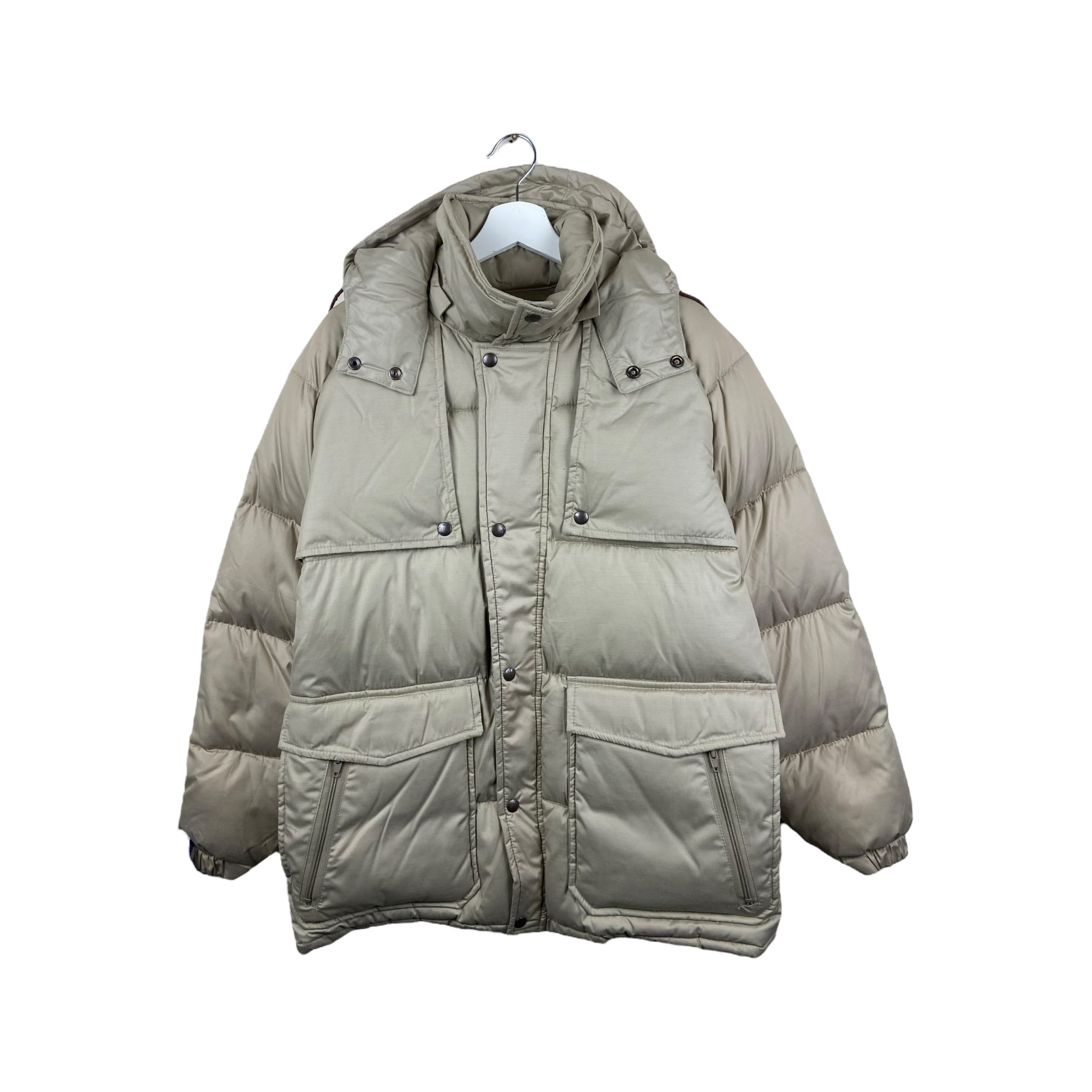 Vintage 80s Rice Sportswear Mountaineer Puffer Jacket Tan