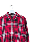 Vintage Carhartt Rugged Wear Long Sleeve Button Up Plaid Red