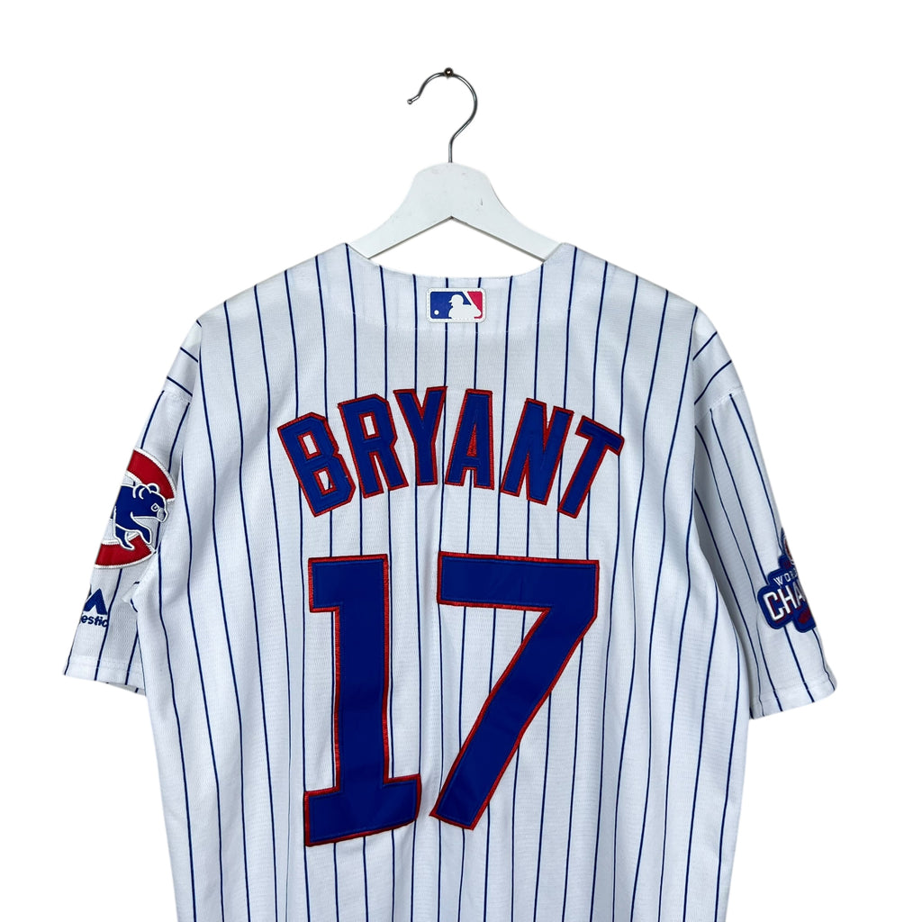 Vintage Majestic MLB Chicago Cubs Kris Bryant World Series Champions Home Jersey