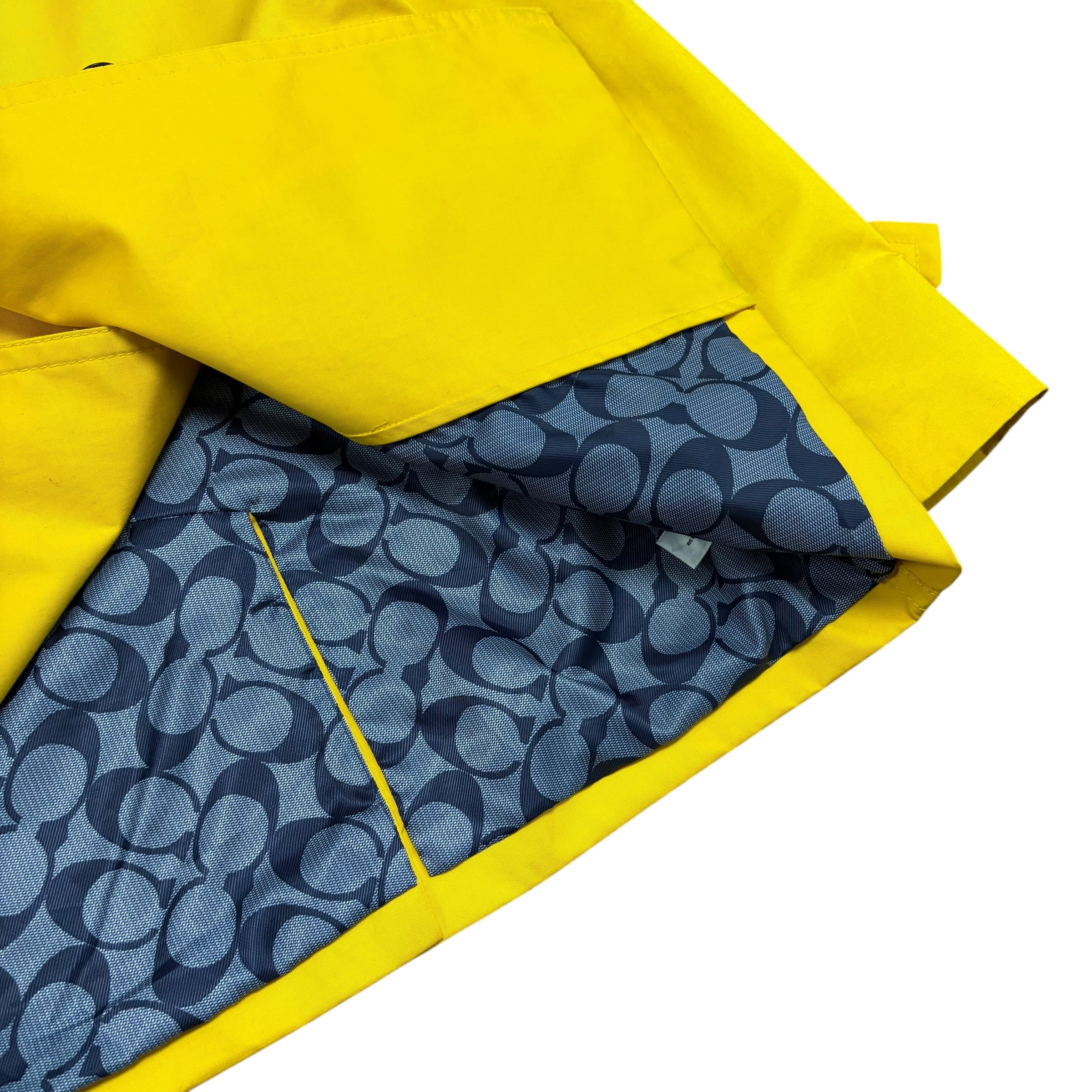 Vintage Coach Women’s Double Breast Trench Coat Bright Yellow