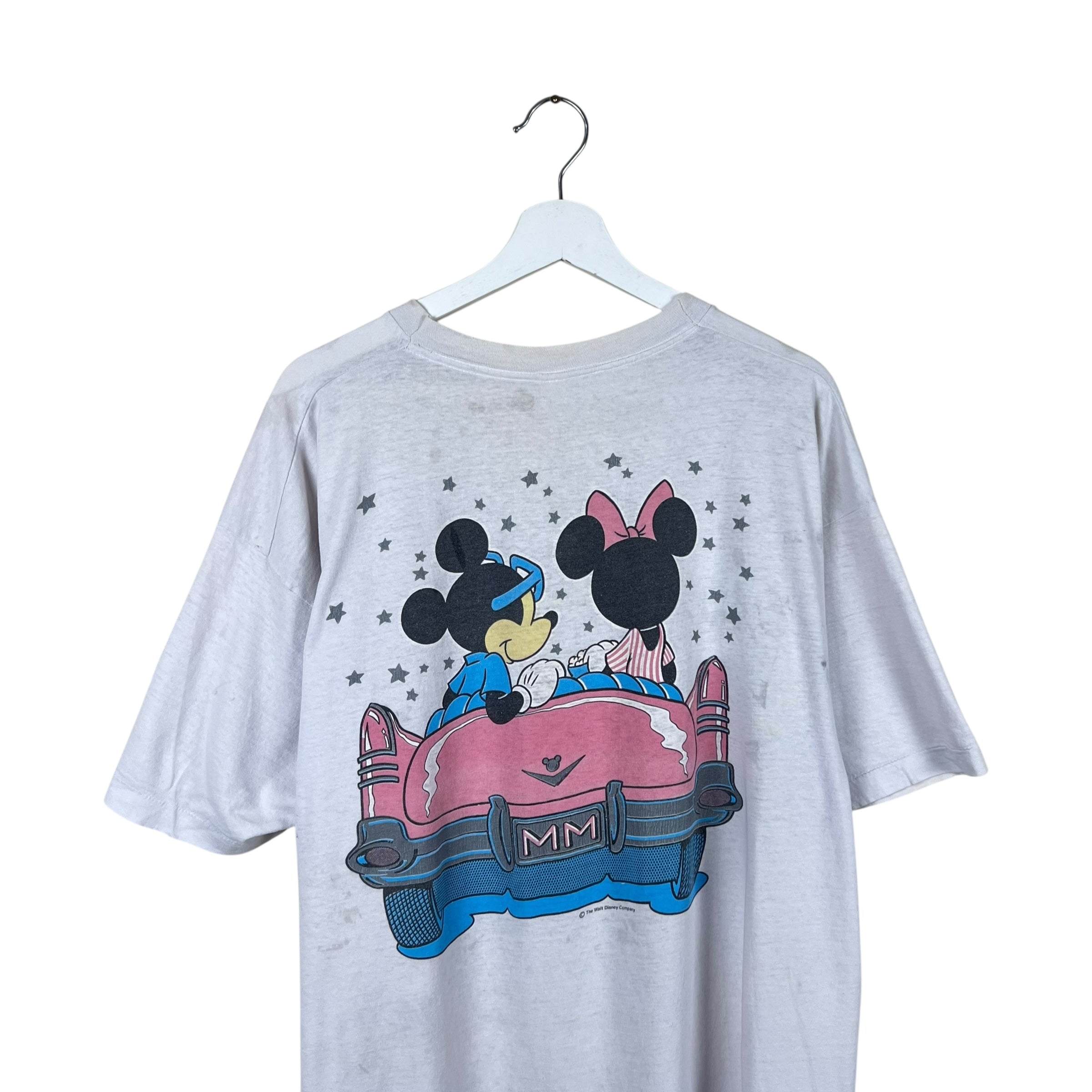 Vintage Disney Clearwater Beach Mickey & Minnie Driving Tee White