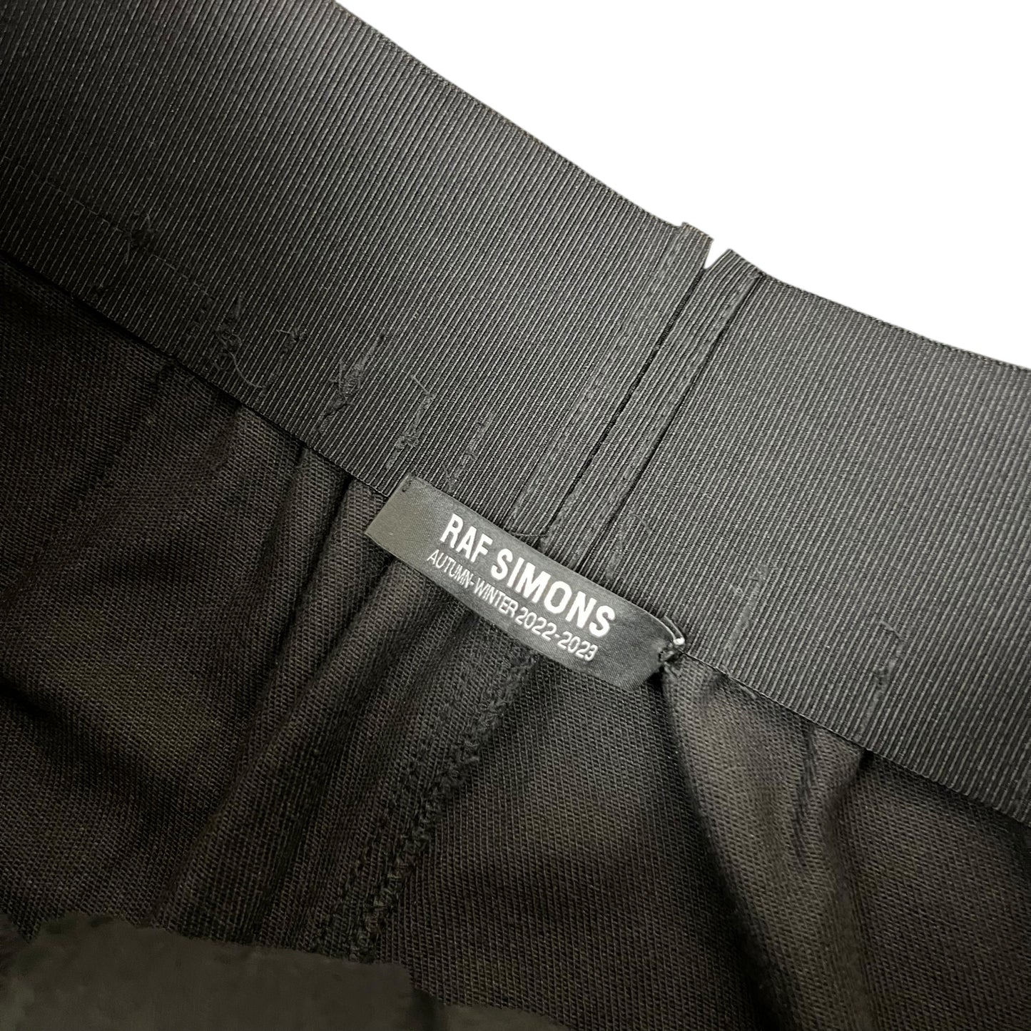RAF Simon’s Elastic Band Big Denim Pants Black