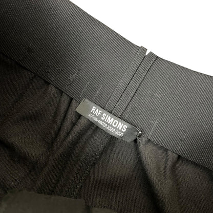 RAF Simon’s Elastic Band Big Denim Pants Black