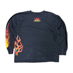 Vintage Y2K JNCO Jeans Dragon Flame Long Sleeve Black