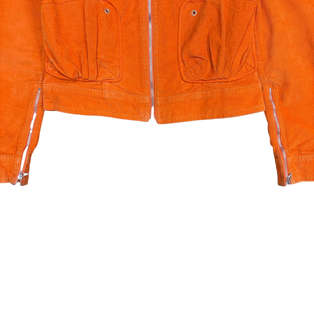 Versace Couture Jeans Women’s Corduroy Cropped Jacket Orange