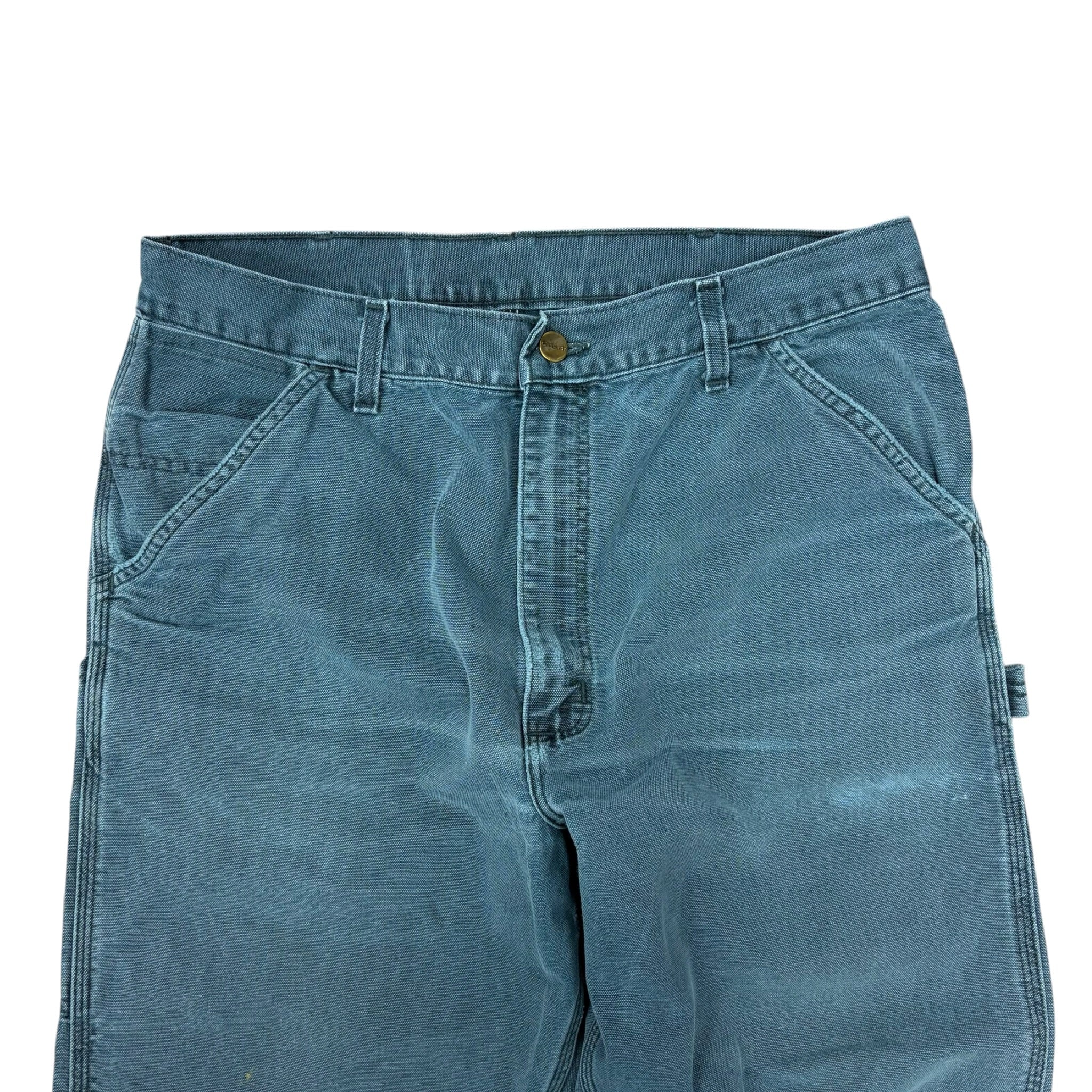 1998 Vintage Carhartt Carpenter Straight Leg Pants Dark Turquoise