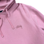 Stussy Embroidered Logo Hoodie Pink
