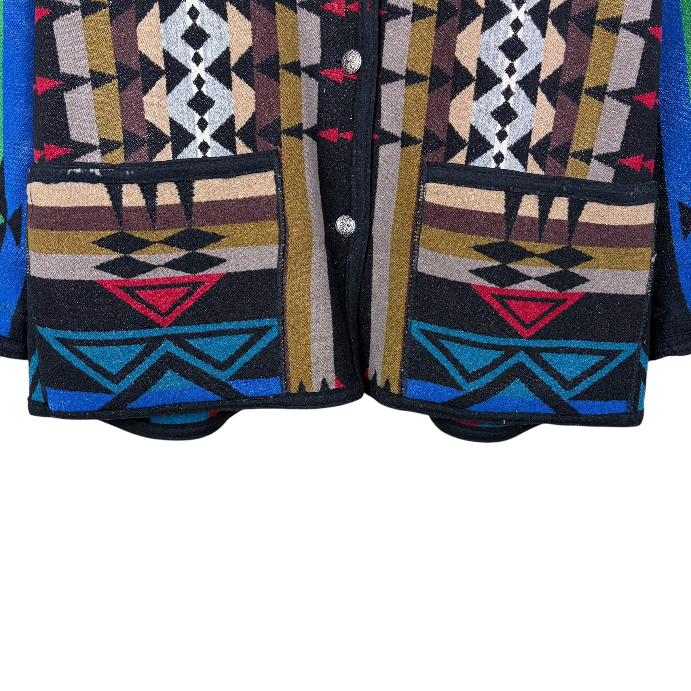 Vintage Wool Navajo Western Pattern Button Up Jacket
