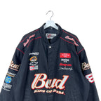 Vintage Jeff Hamilton NASCAR Dale Earnhardt Jr. Budweiser Racing Jacket Black
