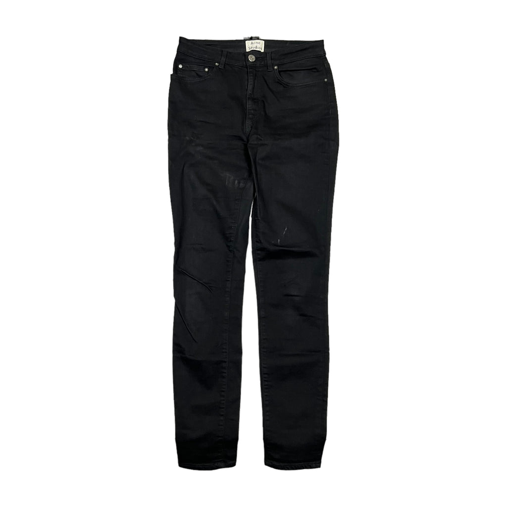 Acne Studios Waxed Skinny Jeans Black