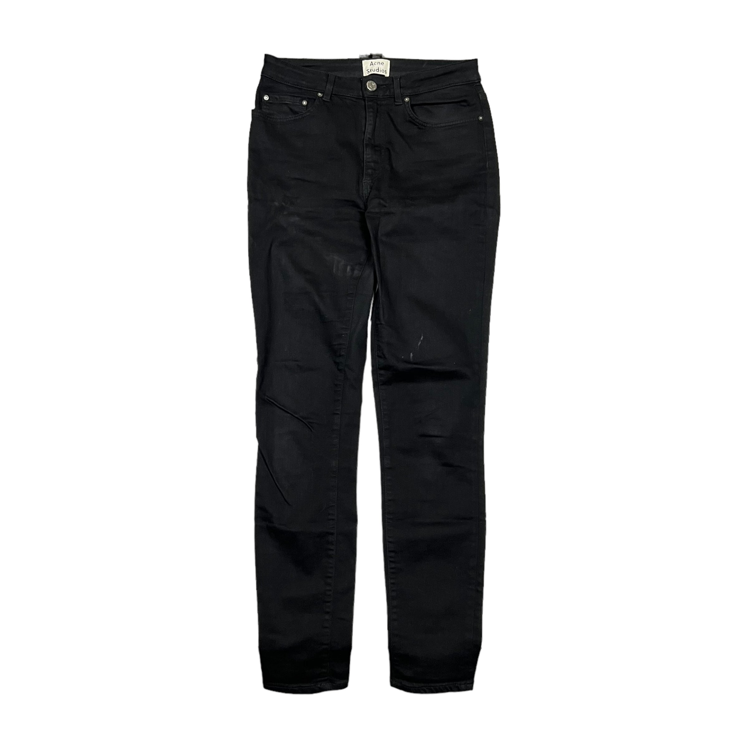 Acne Studios Waxed Skinny Jeans Black