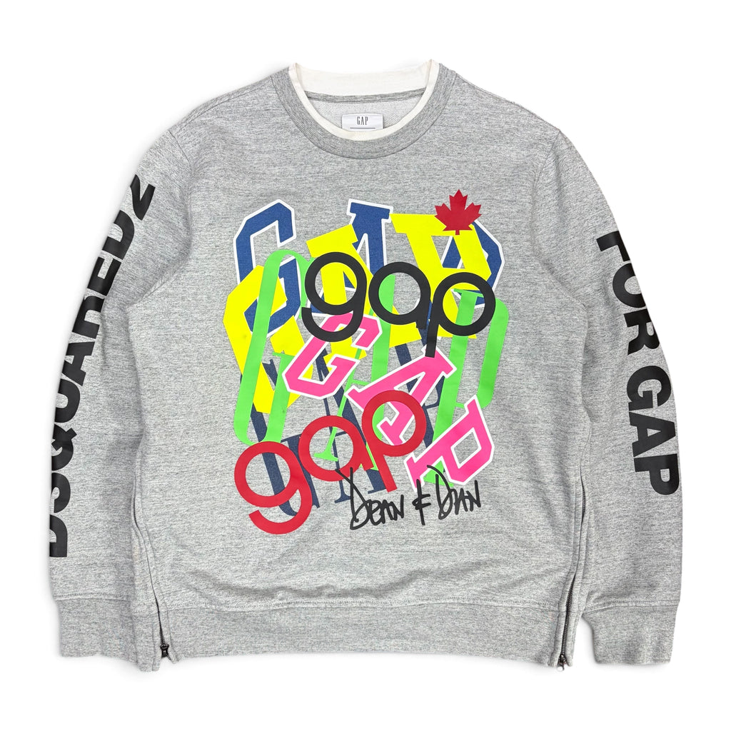 Gap x Dsquared 2 Graffiti Logo Crewneck Grey