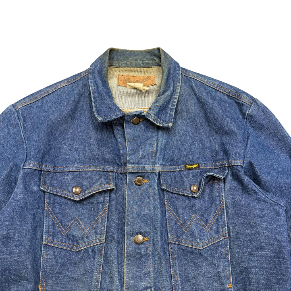 Vintage Wrangler Cowboy Cut Denim Jacket Dark Wash