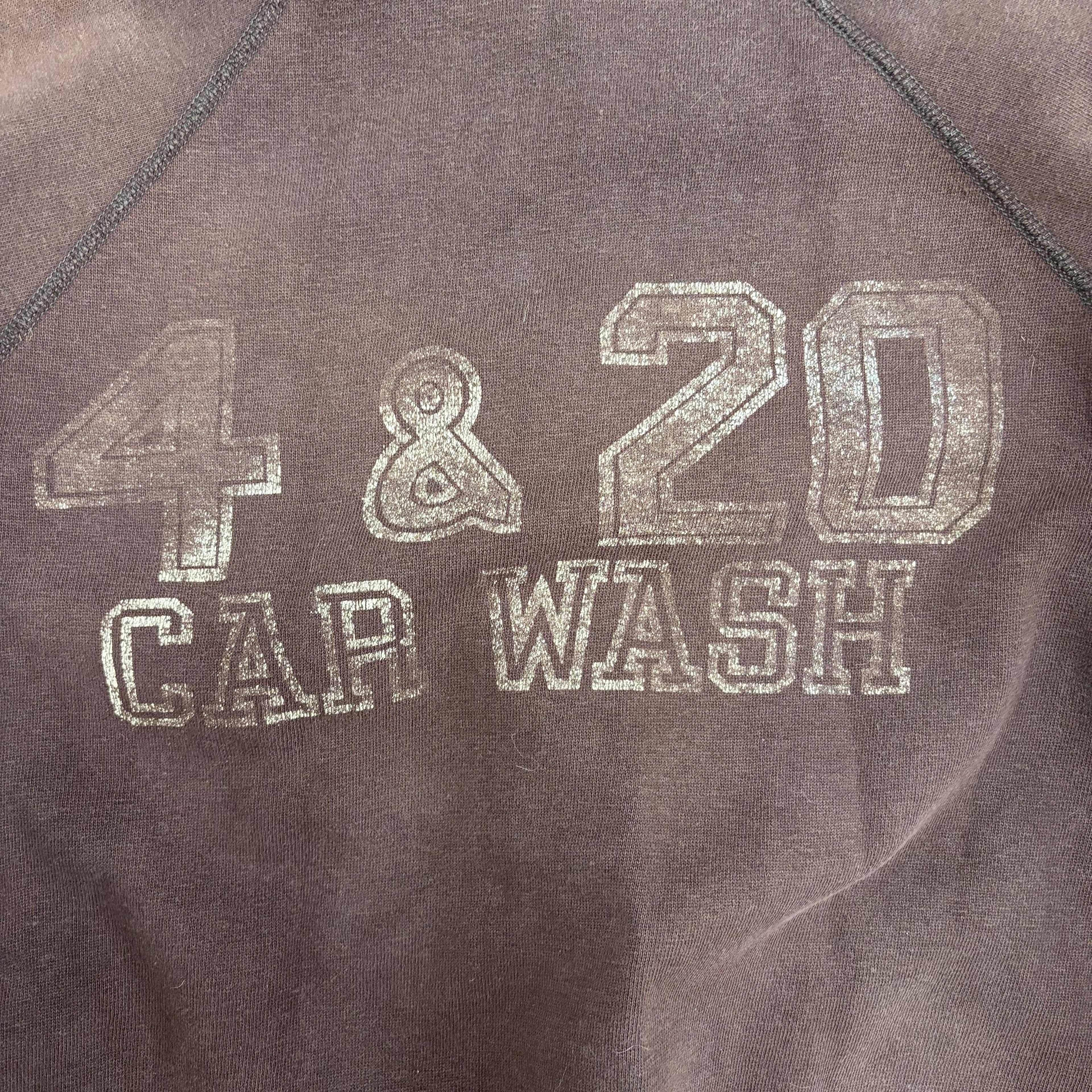 Vintage Tiger Brand 4 & 20 Car Wash Promo Hoodie Chocolate Brown