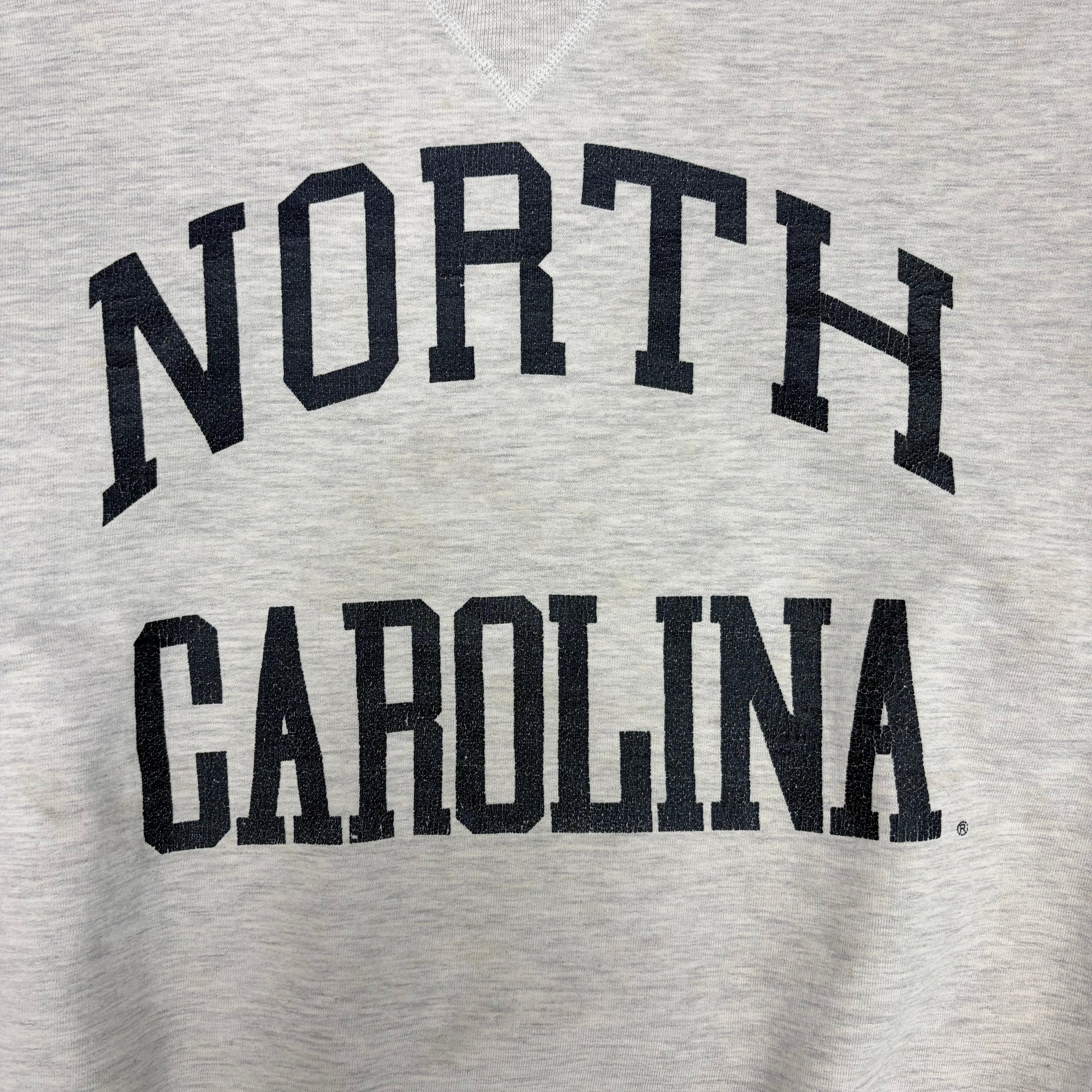 Vintage Russell Athletic North Carolina Arch Spellout Crewneck Grey