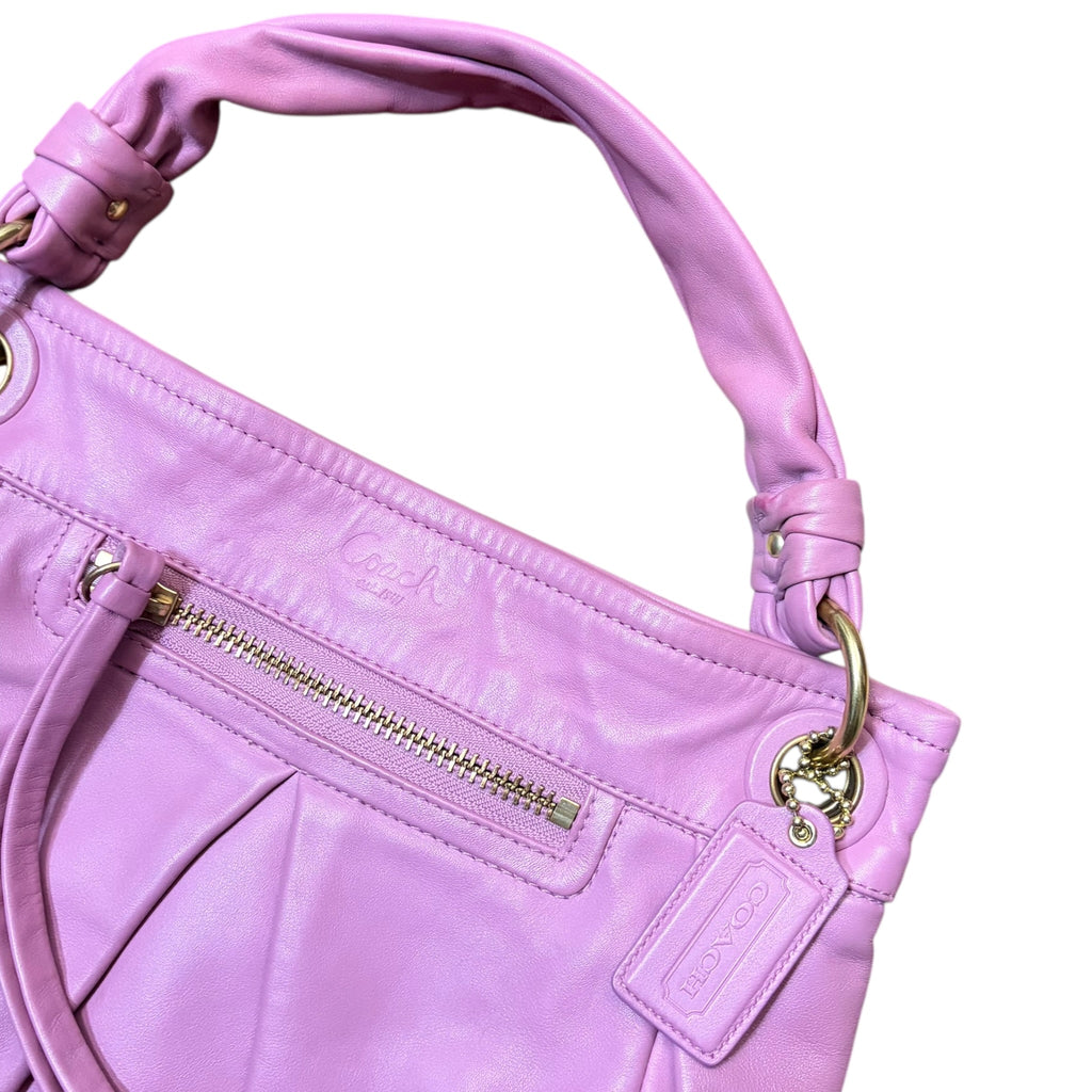 Coach Parker Leather Shoulder Bag Pink