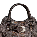 Guess Reptile Skin Small Bag Brown