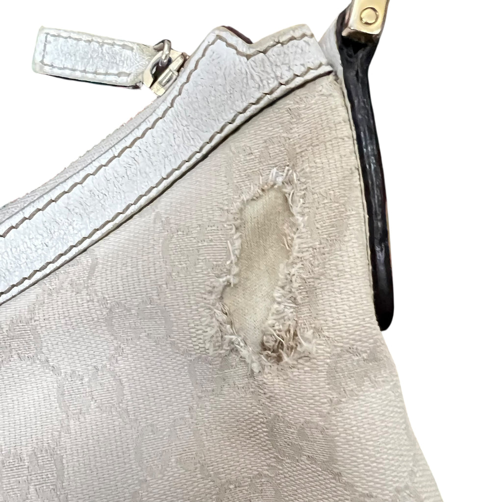 Gucci Women’s Shoulder Monogram Bag Cream/White