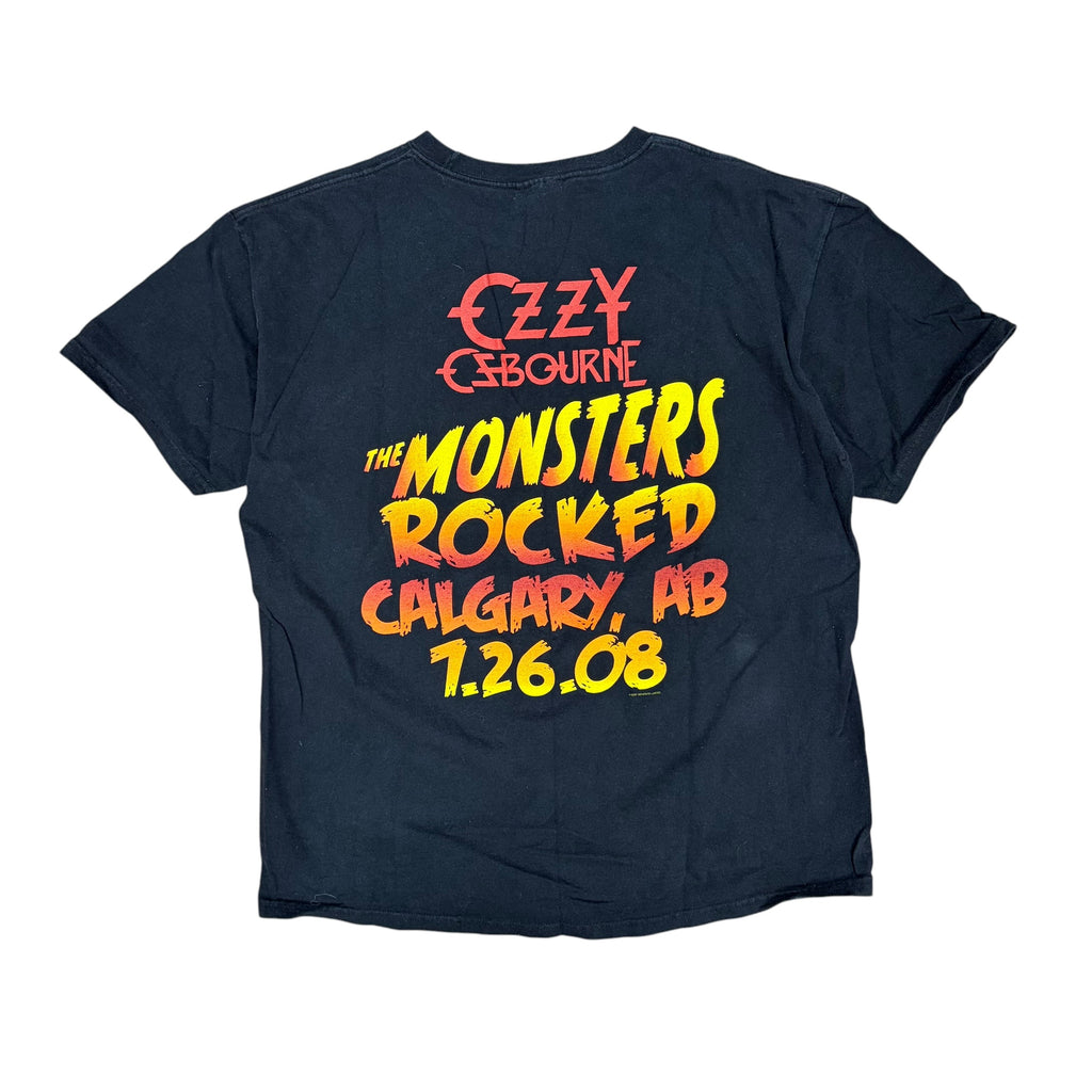 2008 Ozzy Ozbourne “The Monsters Rocked” Calgary Tour Tee Black