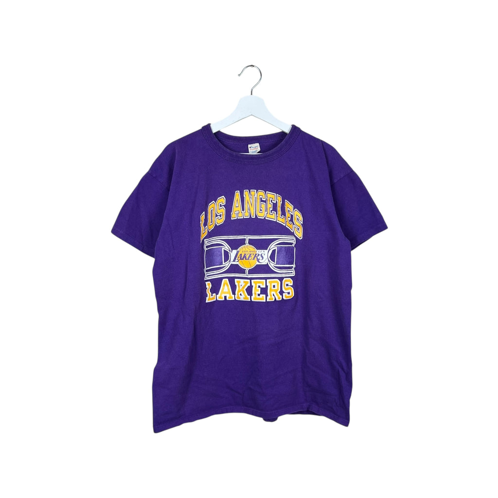 Vintage Champion NBA Los Angeles Lakers Logo Tee Deep Purple