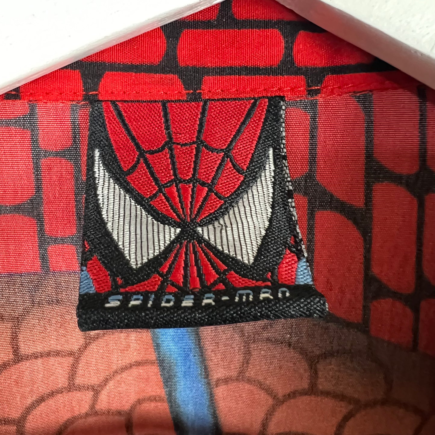 2002 Spider-Man Youth Big Face AOP Button Up