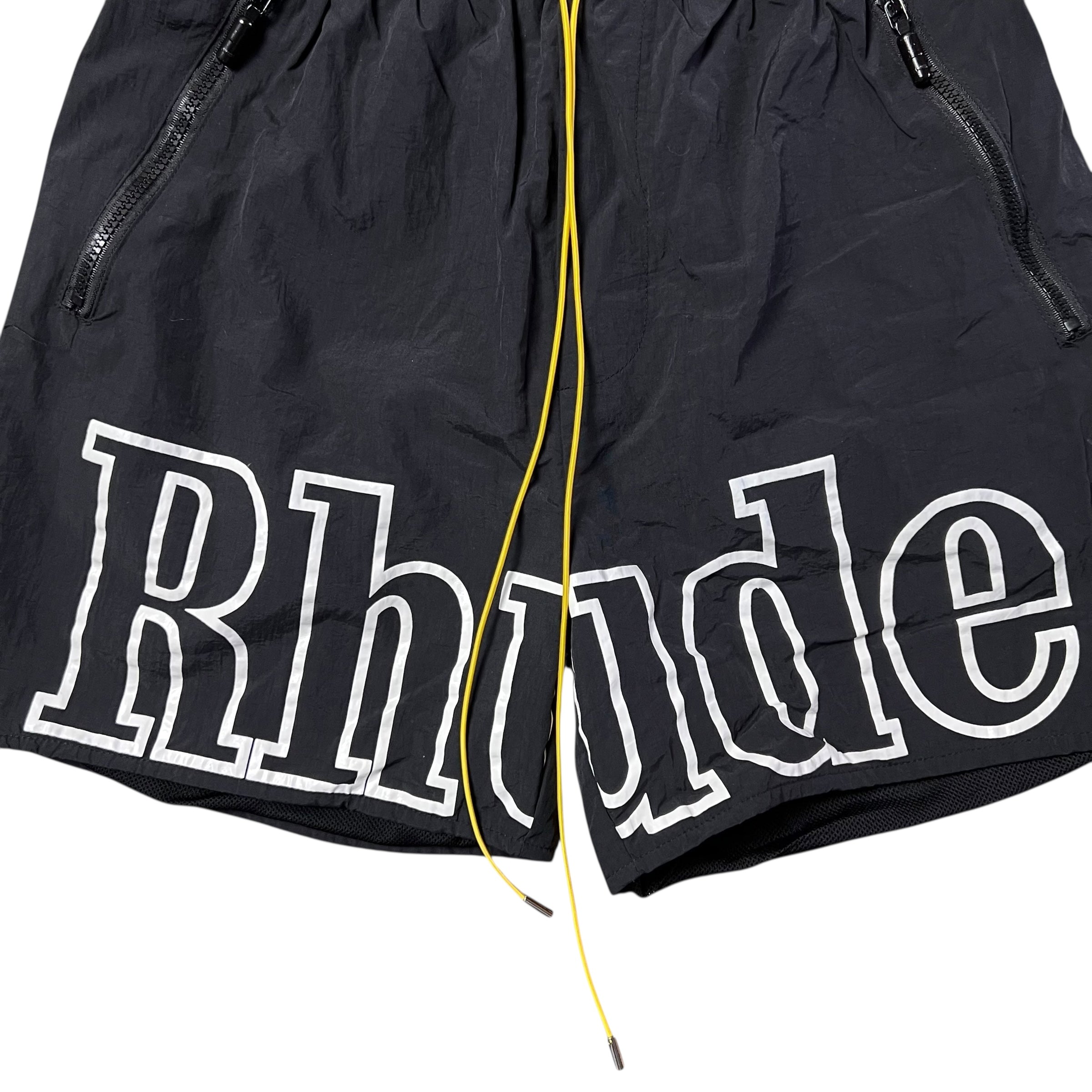 Rhude Spellout Shorts Black
