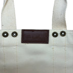 Vintage Eddie Bauer Canvas Garden Tote Bag Cream/Navy